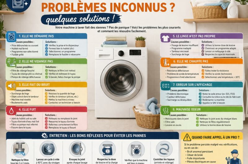 Machine à laver : problèmes inconnus ? quelques solutions !