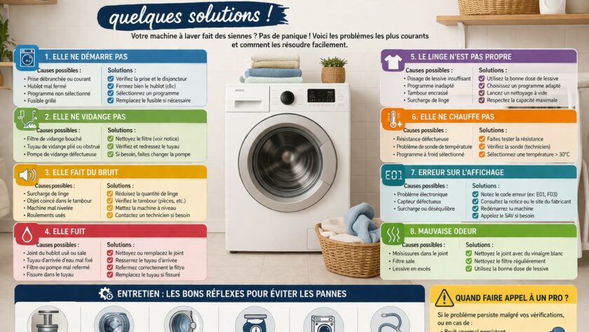 Machine à laver : problèmes inconnus ? quelques solutions !