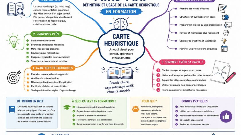 Mind map, définition et usage de la carte heuristique en formation
