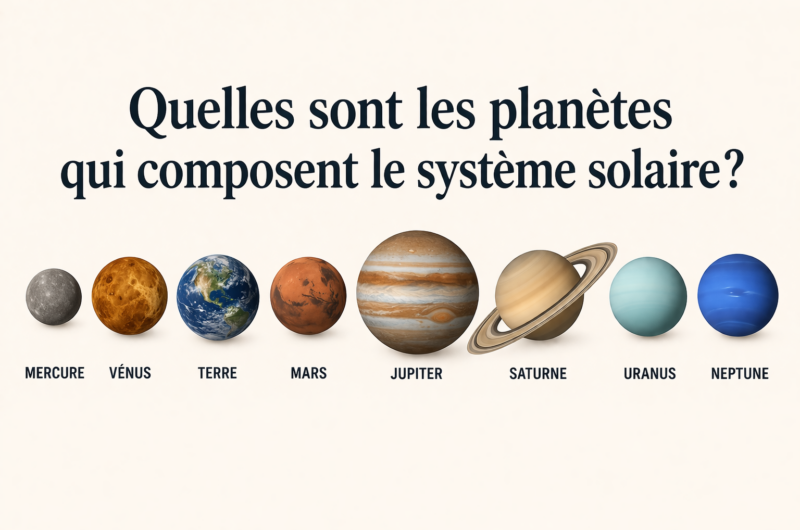 Quelles sont les planètes qui composent le système solaire ?