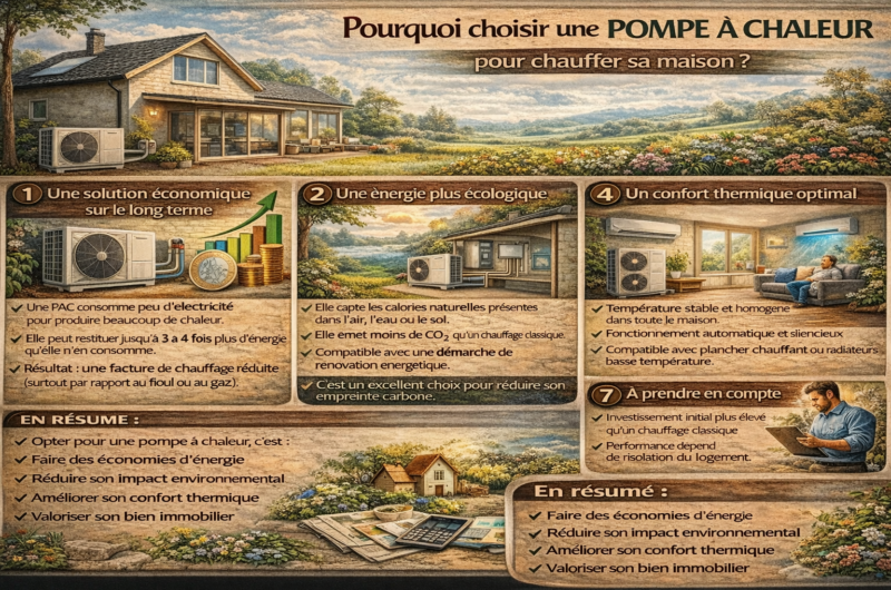 Pourquoi choisir une pompe à chaleur pour chauffer sa maison ?