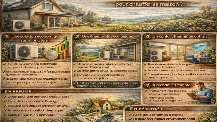 Pourquoi choisir une pompe à chaleur pour chauffer sa maison ?