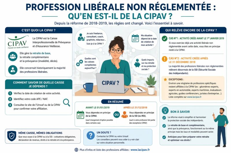 Profession libérale non réglementée : qu’en est-il de la CIPAV ?