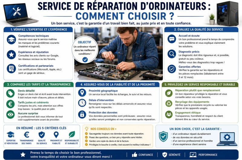 Service de réparation d’ordinateurs : comment choisir ?