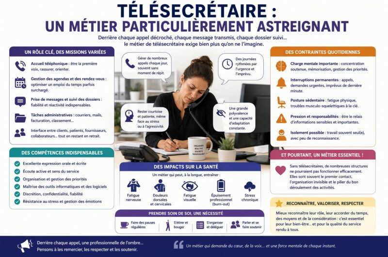 Télésecrétaire : un métier particulièrement astreignant