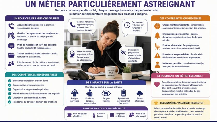 Télésecrétaire : un métier particulièrement astreignant
