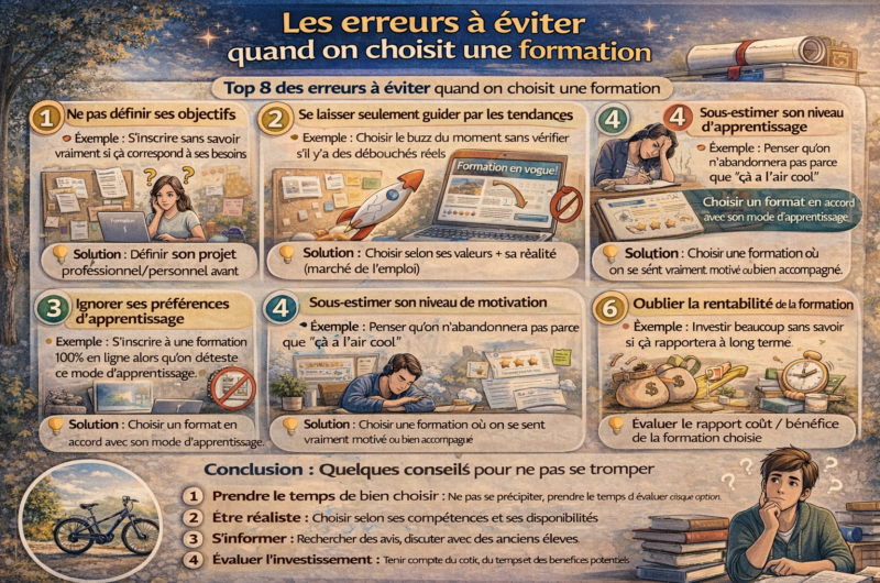 Les erreurs à éviter quand on choisit une formation