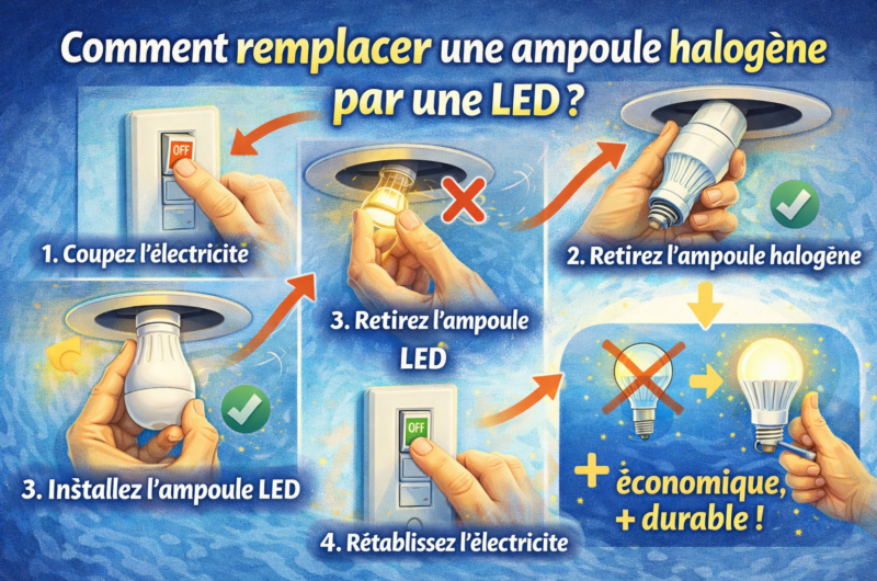 Comment remplacer une ampoule halogène par une LED ?