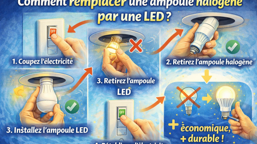 Comment remplacer une ampoule halogène par une LED ?