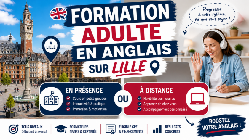 Formation adulte en anglais sur Lille : En présence ou à distance ?