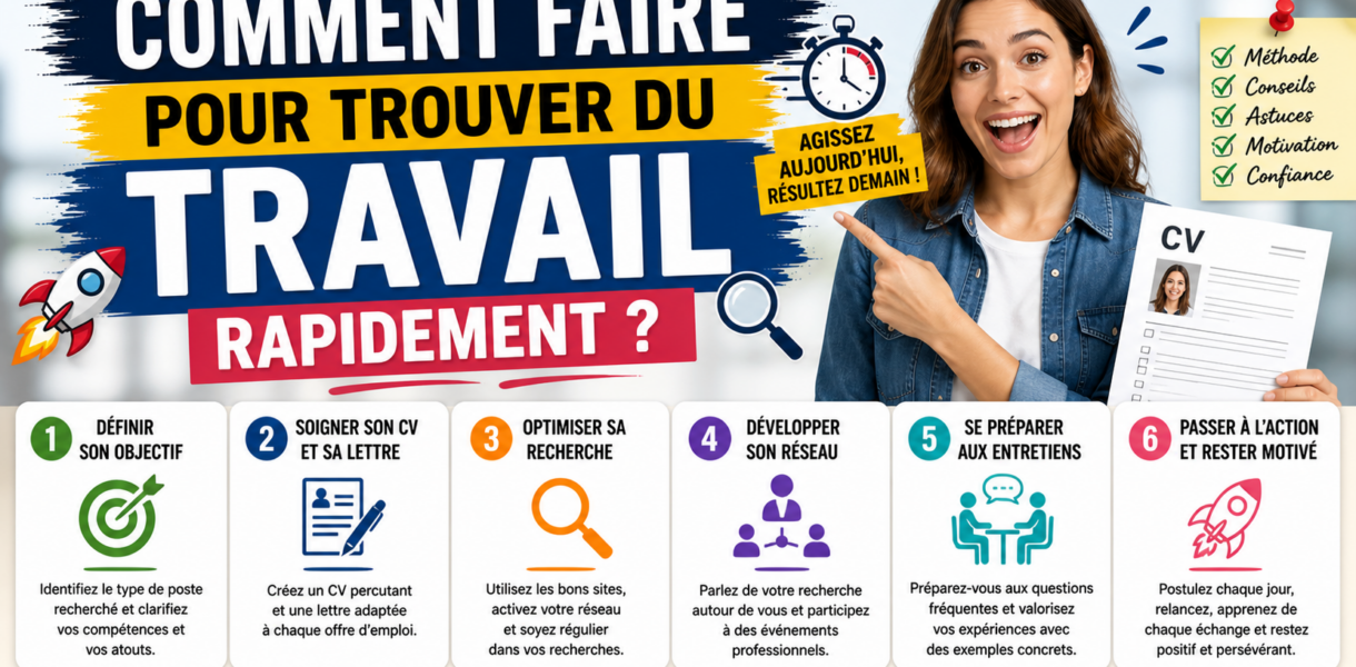 Comment faire pour trouver du travail rapidement ?