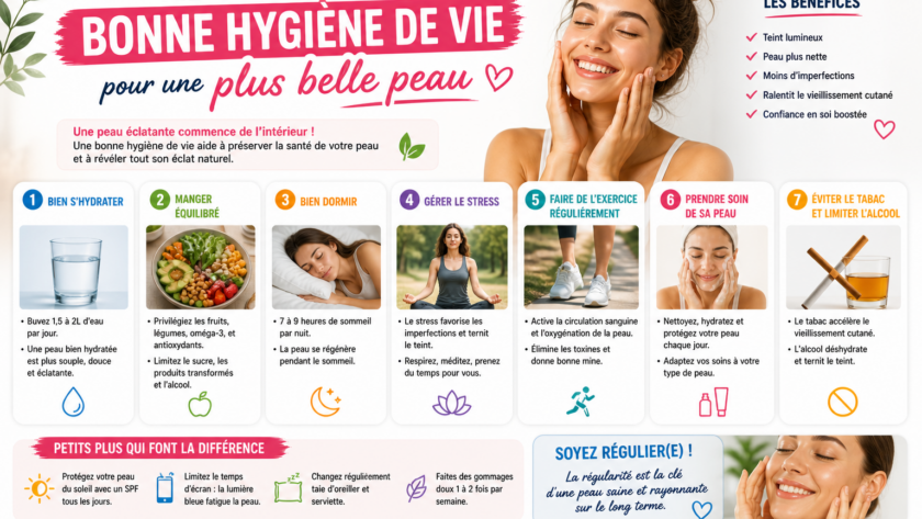 Adopter une bonne hygiène de vie pour une plus belle peau
