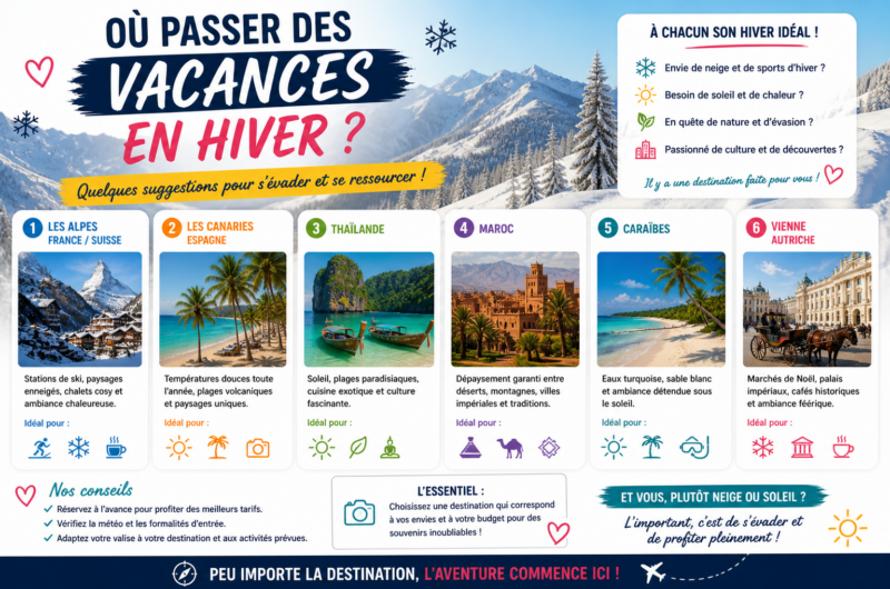 Où passer des vacances en hiver ? Quelques suggestions