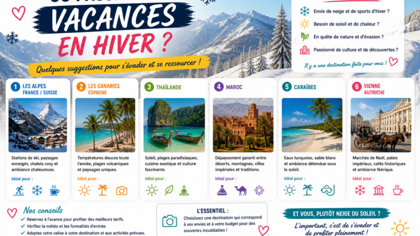 Où passer des vacances en hiver ? Quelques suggestions