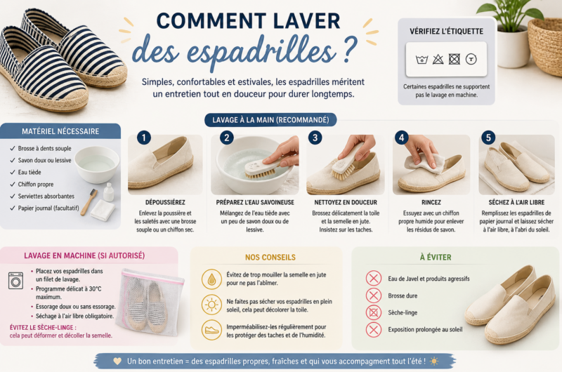 Comment laver des espadrilles ?