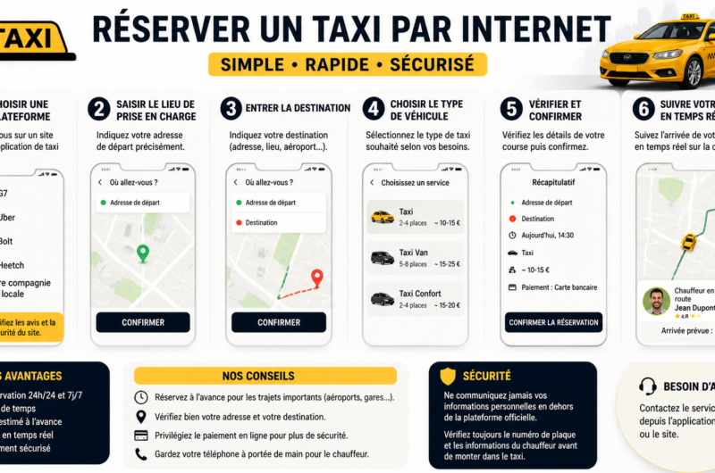 Réserver un taxi par Internet