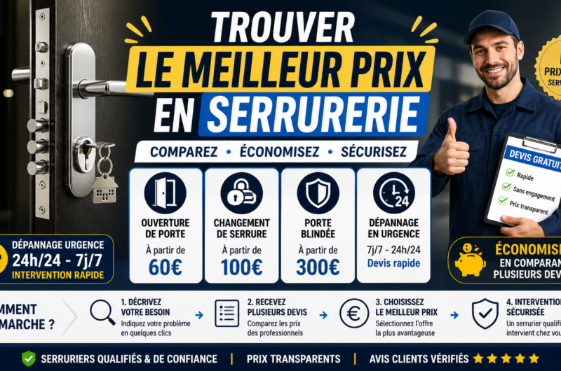 Trouver le meilleur prix en serrurerie