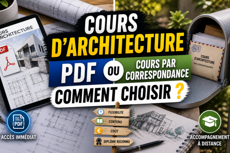 Cours d’architecture PDF ou cours par correspondance : comment choisir ?