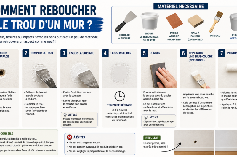 Comment reboucher le trou d’un mur ?