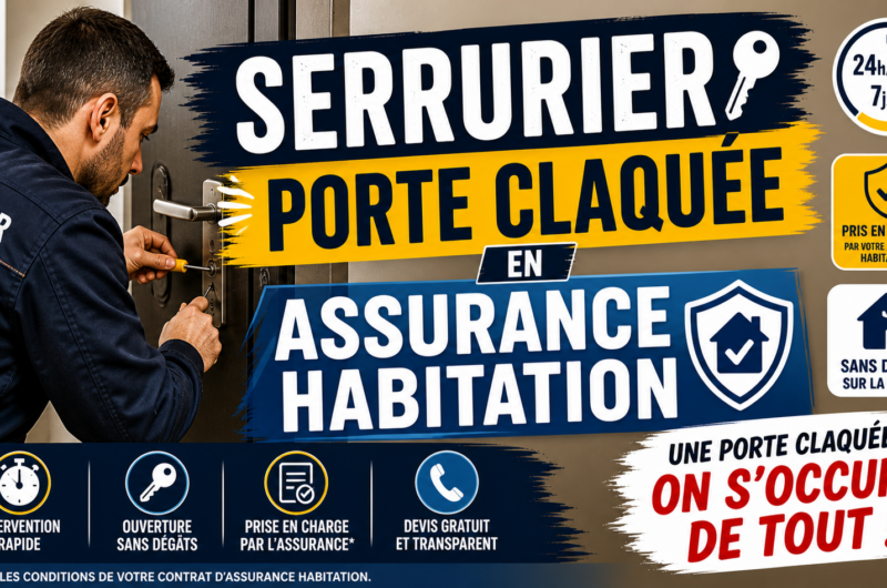 Serrurier : porte claquée en assurance habitation