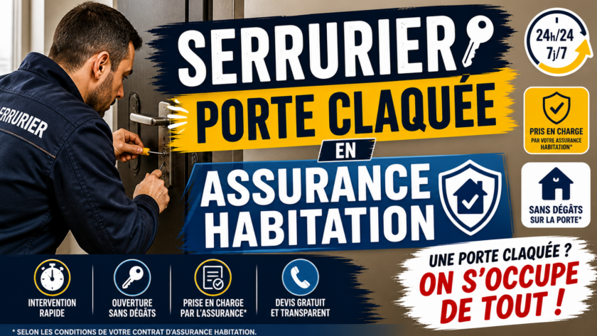 Serrurier : porte claquée en assurance habitation