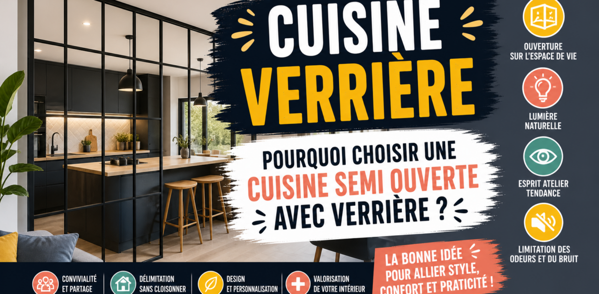 Cuisine verrière : pourquoi une cuisine semi ouverte avec verrière ?