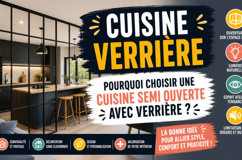 Cuisine verrière : pourquoi une cuisine semi ouverte avec verrière ?