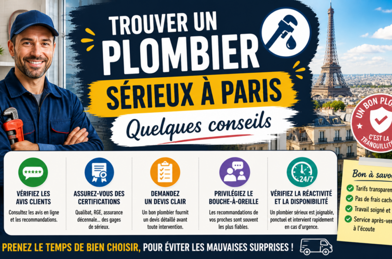 Trouver un plombier sérieux à Paris : Quelques conseils