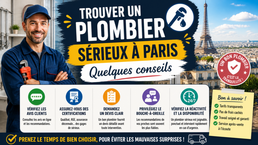 Trouver un plombier sérieux à Paris : Quelques conseils