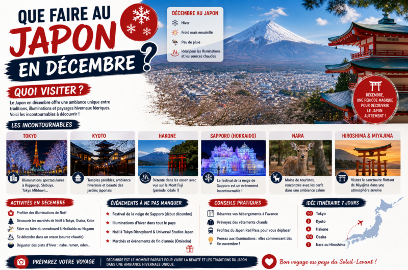 Que faire au Japon en décembre ? Quoi visiter ?