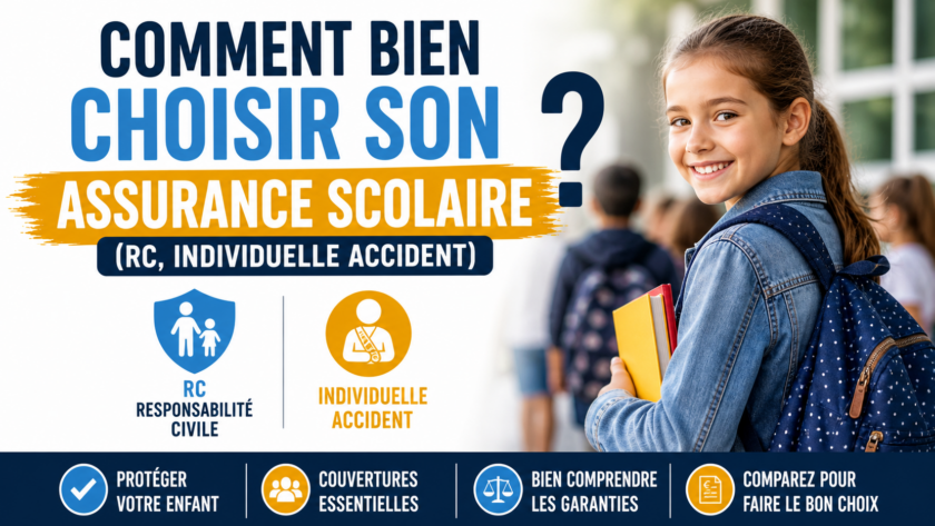 Comment bien choisir son assurance scolaire (RC, individuelle accident) ?