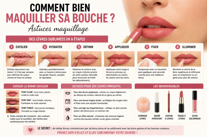 Comment bien maquiller sa bouche ? Astuce maquillage