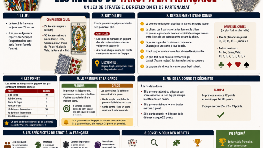 Quelles sont les règles du tarot à la française ?