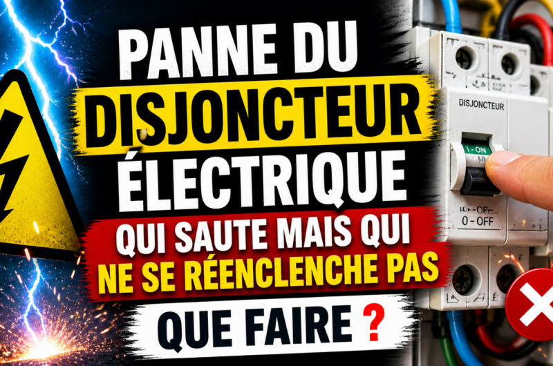 Panne du disjoncteur électrique qui saute mais qui ne se réenclenche pas : Que faire ?
